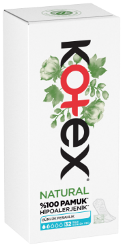 KOTEX NATURAL İNCE GÜNLÜK PED (32X12) resmi