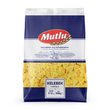 MUTLU MAKARNA KELEBEK 500 GR resmi