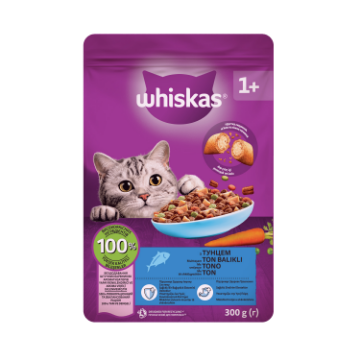 WHİSKAS TON BALIKLI KURU MAMA   300G*14 resmi